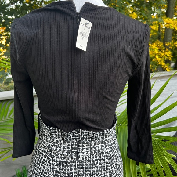 NWT - EXPRESS Dress Size Small Black & White - Picture 4 of 6